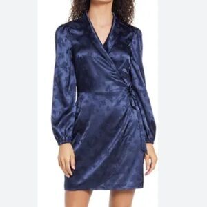 Adelyn Rae Navy Wrap Dress